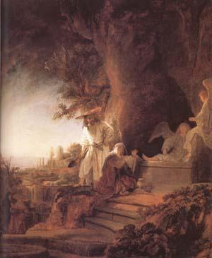 REMBRANDT Harmenszoon van Rijn Christ and St Mary Magdalene at the Tomb (mk25) oil painting picture